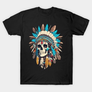 Native American Chief Skull T-Shirt